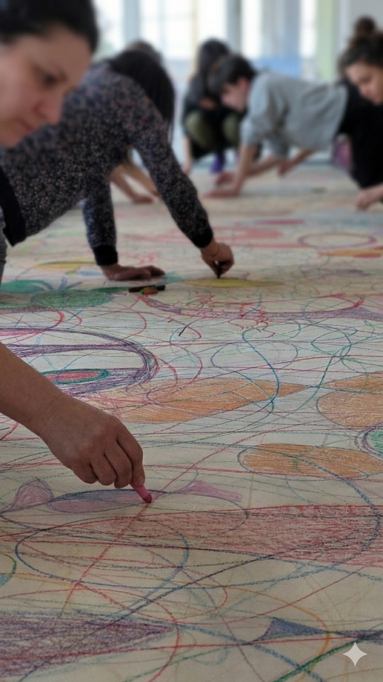 Disegni creativi realizzati durante i laboratori esperienziali a Milano